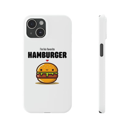 His Favorite Hamburger Slim iPhone Case