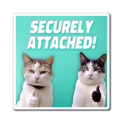 Securely Attached Kitty Magnet