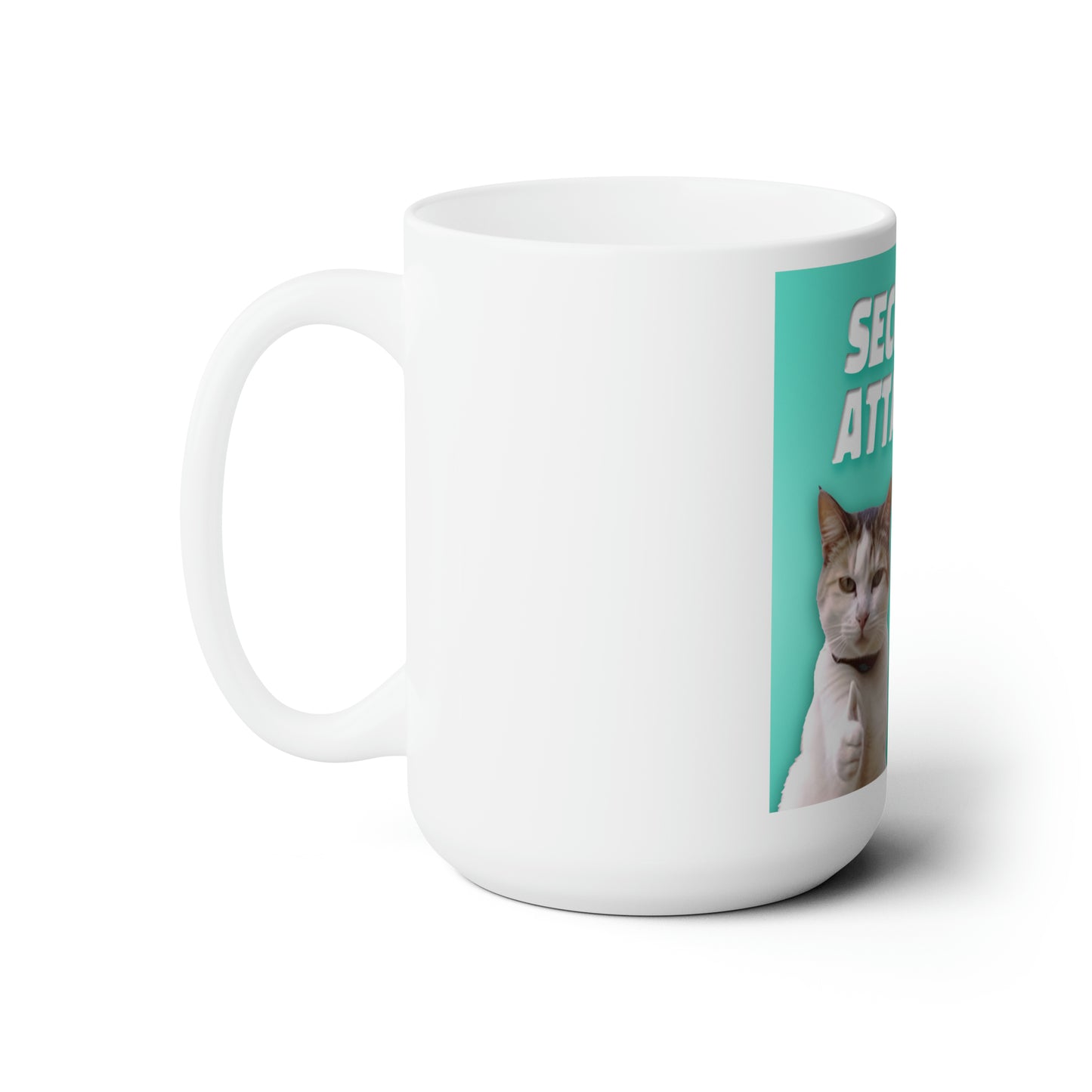 Securely Attached Kitties Mug, 15oz