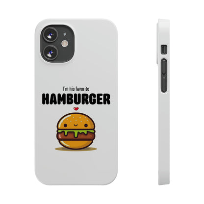 His Favorite Hamburger Slim iPhone Case