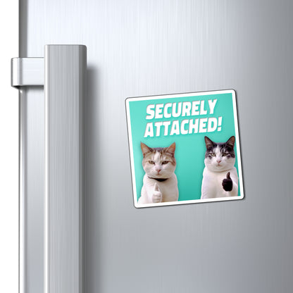 Securely Attached Kitty Magnet