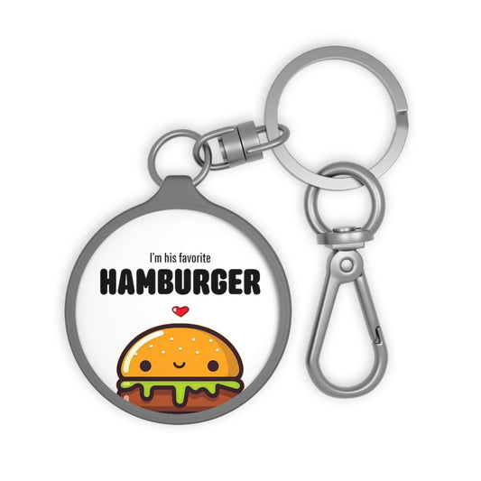 His Favourite Hamburger Keyring Tag