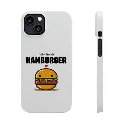 His Favorite Hamburger Slim iPhone Case